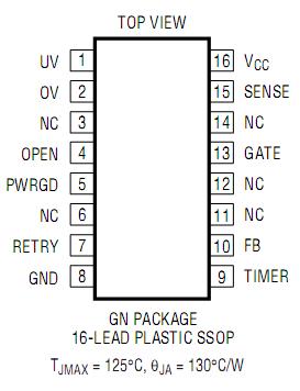 LT4254CGN#TR Pin Configuration