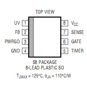 LT4256-1IS8#TR Pin Configuration
