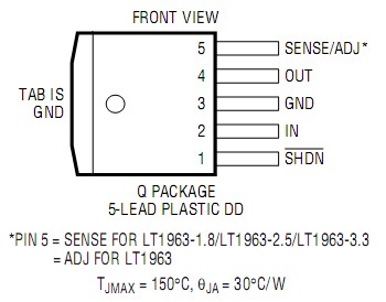  LT1963ES8#TR Pin Configuration