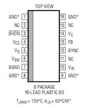 LT1777IS#TR Pin Configuration