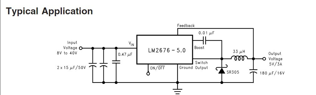 LM2676SX-3.3 typical applications