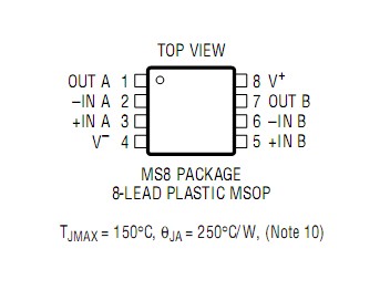 LT1801CS8#TR Pin Configuration