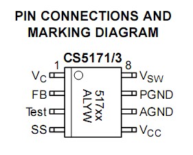 CS5171EDR8G Pin Configuration