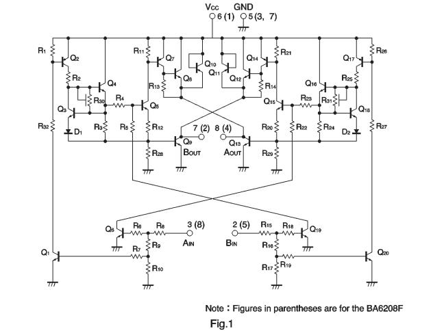 BA6208F-E2 Internal Circuit Configuration