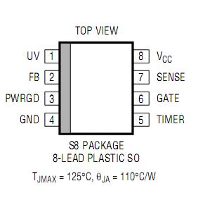 LT4256-2IS8#TR Pin Configuration