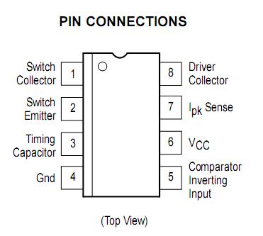 MC34063A Pin Connections