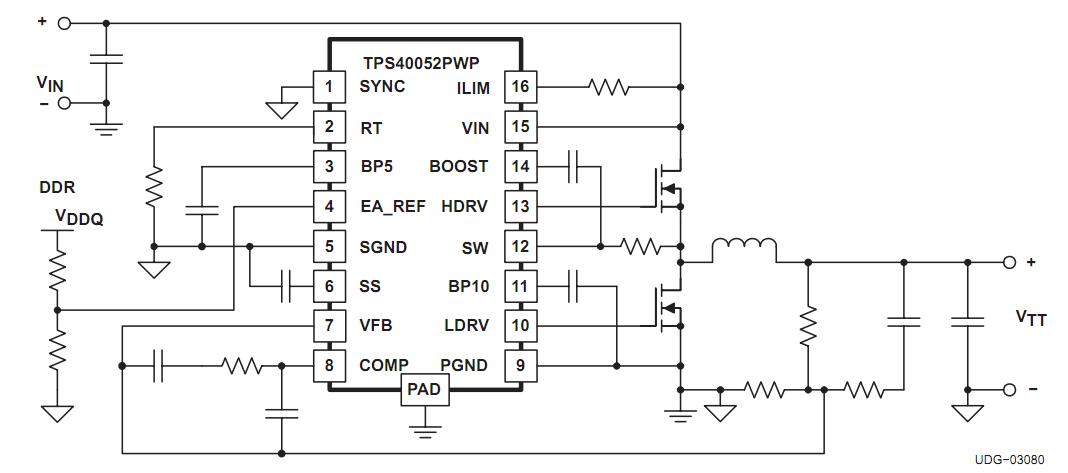 TPS40052PWP block diagram