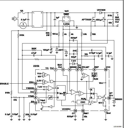 UC3854N block diagram