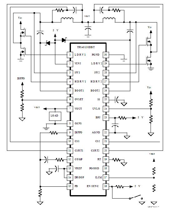 TPS40130RHBT block diagram