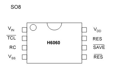 H6060V16SO8 Pin Configuration