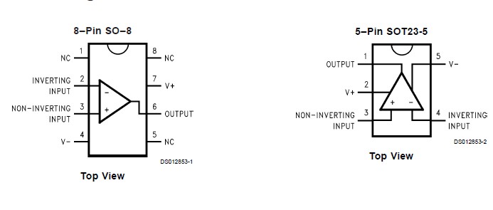  LMC7225IM5X pin connection