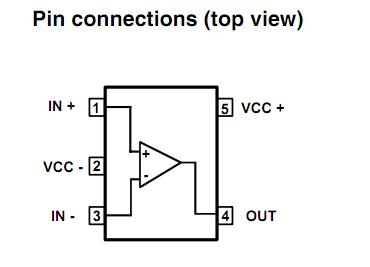 LMV331M5X pin configuration