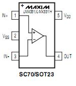 LMX321AUK+T pin configuration