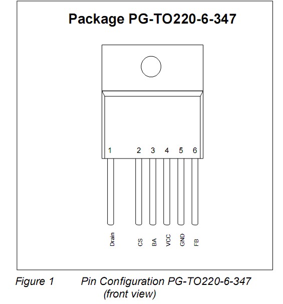  ICE3BR0665J Pin Configuration