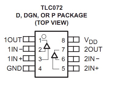 TLC072CDR Pin Configuration