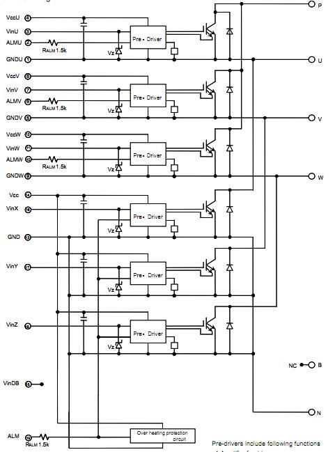 6MBP100RTC060-01 block diagram