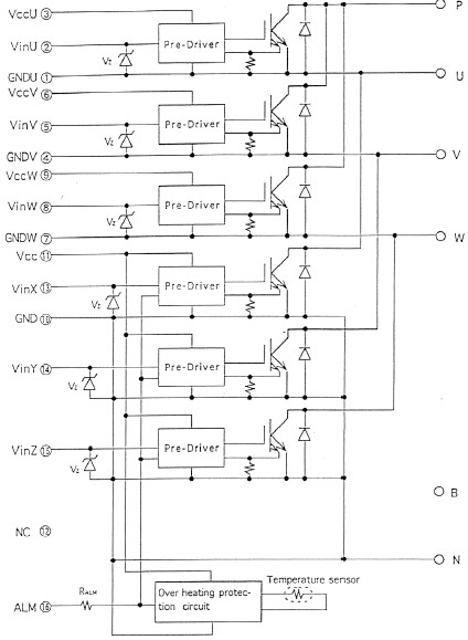 6MBP50JA120 block diagram