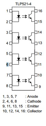 TLP521-4 (F） TOSHIBA block diagram