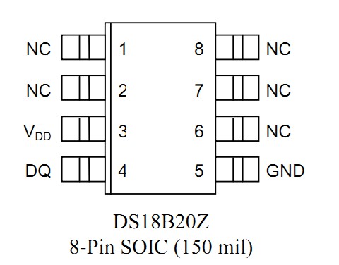 DS18B20Z Pin Configuration
