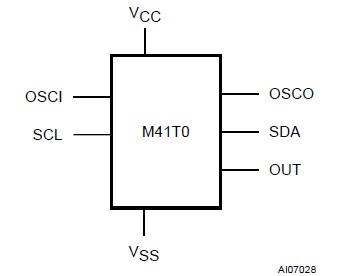 M41T0M6E pin connection