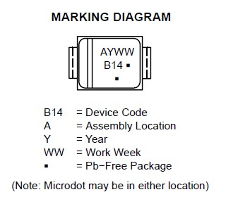 MBRS140T3G Pin Configuration