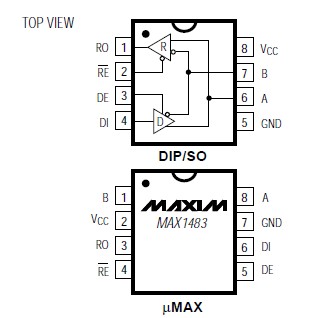 MAX1483ESA pin connection