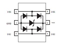 USBLC6-2SC6 block diagram