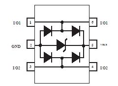 USBLC6-2P6 block diagram