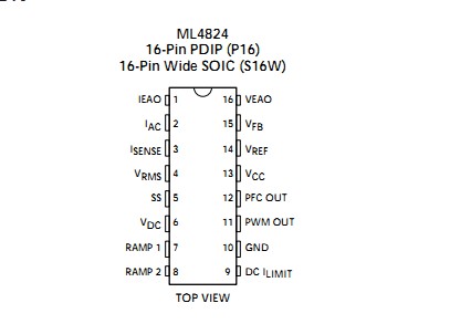 ML4824CS-1 Pin Configuration