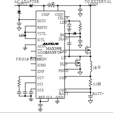 MAX1908ETI operating circuit
