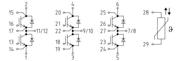 FS150R12KE3 circuit diagram