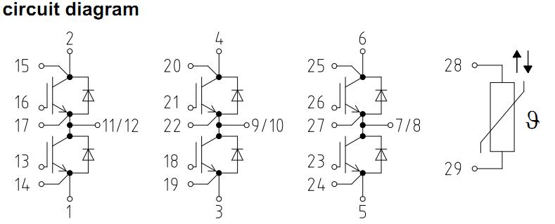 FS300R12KE3-S1 circuit diagram