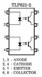 TLP621-2 pin configuration