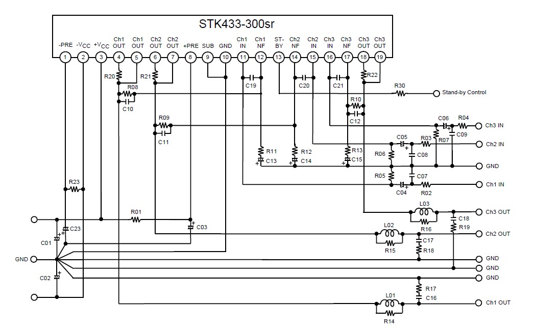 STK433-300 pin connection