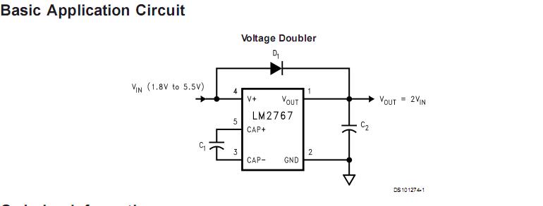 LM2767M5/NOPB Basic Application Circuit