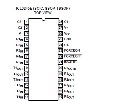 ICL3245EIAZ pin connection