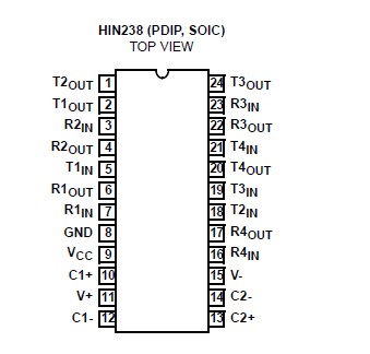 HIN238IBZ pin connection