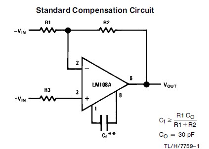 LM208AJ pin connection