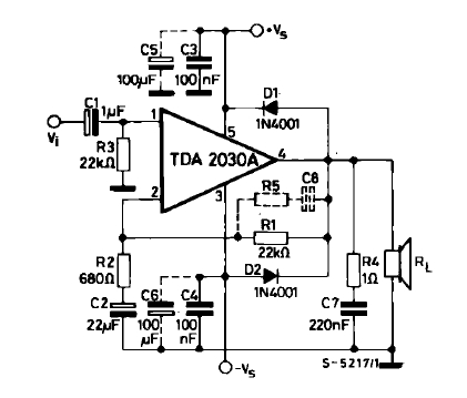 TDA2030A block diagram