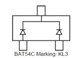 BAT54C pin connection