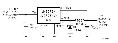 TLM2576S-5.0 Typical Application