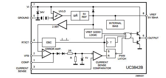 UC3842BN BLOCK DIAGRAM