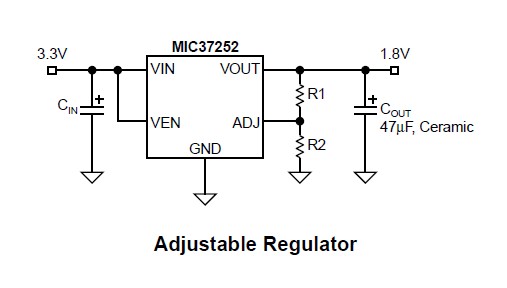  MIC37252BR pin connection