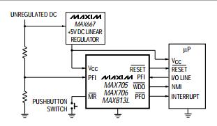 MAX813LCPA+ Typical Operating Circuit