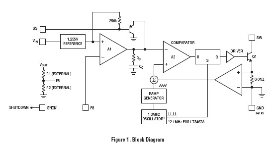 LT3467IS6#PBF block diagram