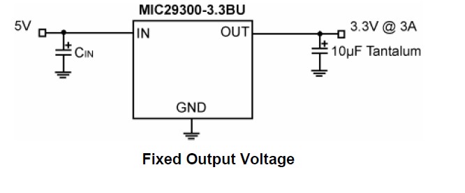  MIC29300-3.3WT pin connection