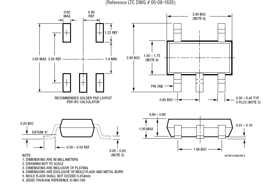 LT1964ES5-BYP#PBF dimension