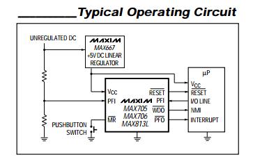MAX708CSA+ Typical Operating Circuit
