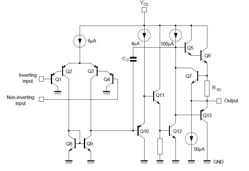 LM358APW pin connection