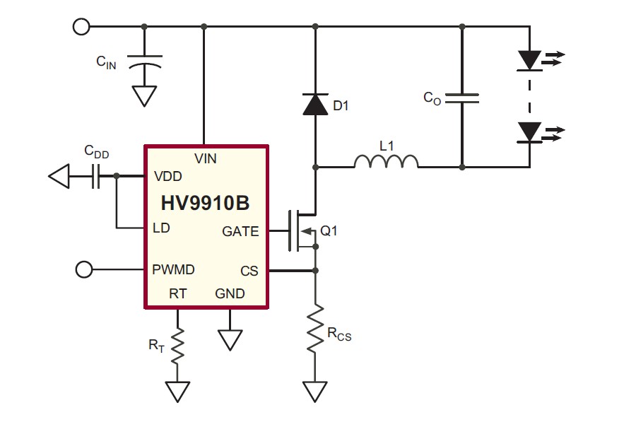 HV9910B pin connection